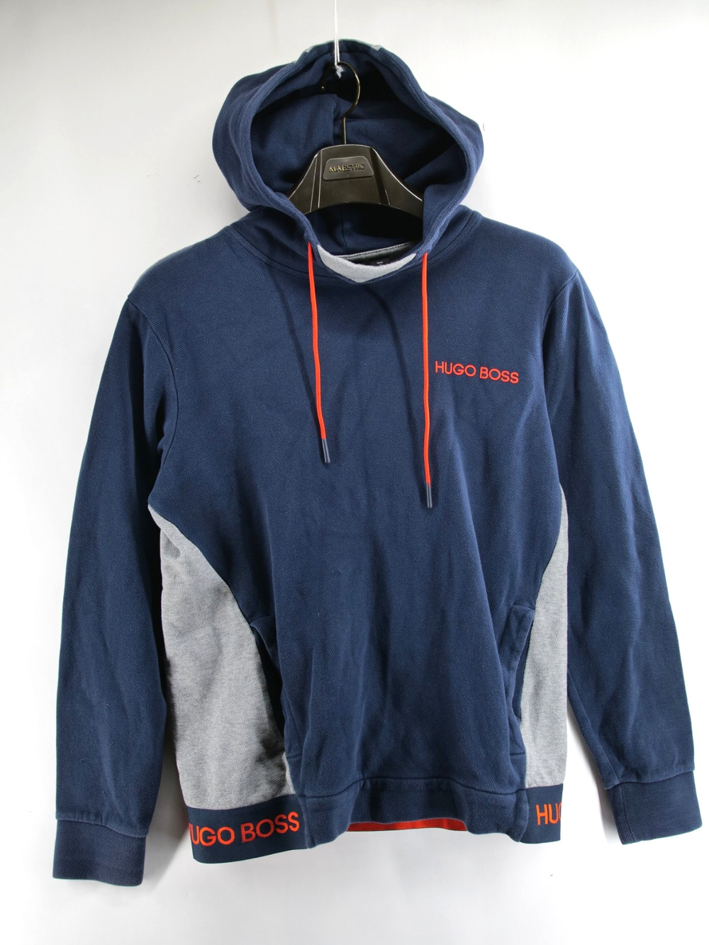 Hugo Boss Blue Grey Pullover Sweatshirt Hoodie - Men's Size Medium